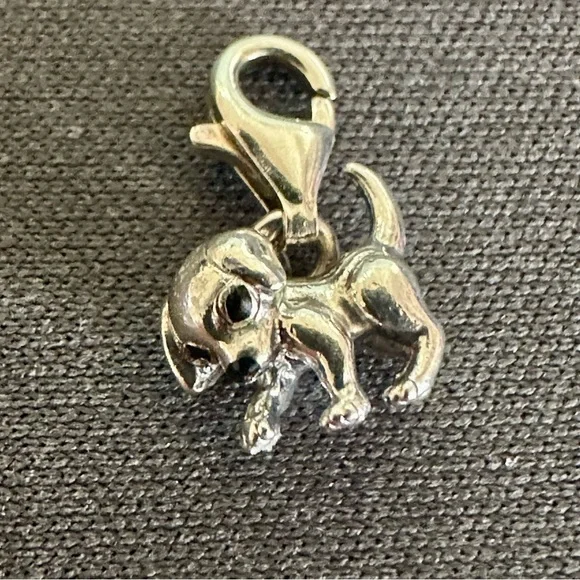 S925 Stamped Puppy Dog Charm | TS Mark | Lobster Clasp | 1.79g - Picture 4 of 11